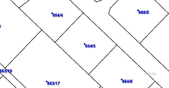 Parcela st. 654/5 v KÚ Sedlec u Kutné Hory, Katastrální mapa