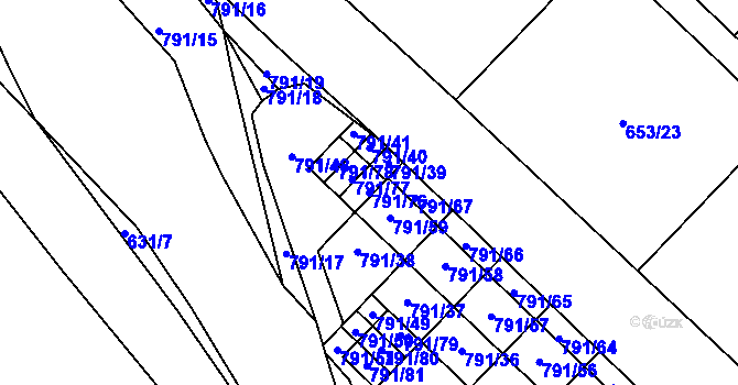 Parcela st. 791/76 v KÚ Sedlec u Kutné Hory, Katastrální mapa