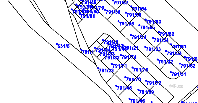 Parcela st. 791/83 v KÚ Sedlec u Kutné Hory, Katastrální mapa