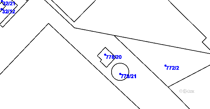 Parcela st. 778/20 v KÚ Sedlec u Kutné Hory, Katastrální mapa