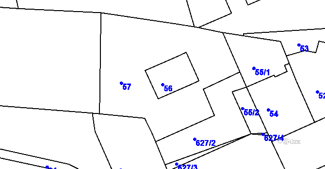 Parcela st. 56 v KÚ Malín, Katastrální mapa