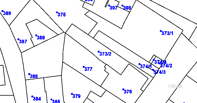 Parcela st. 373/2 v KÚ Malín, Katastrální mapa