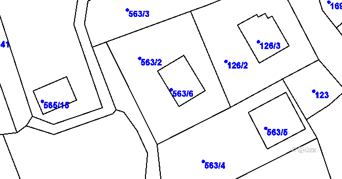 Parcela st. 563/6 v KÚ Malín, Katastrální mapa