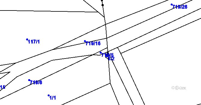 Parcela st. 719/5 v KÚ Kutrovice, Katastrální mapa