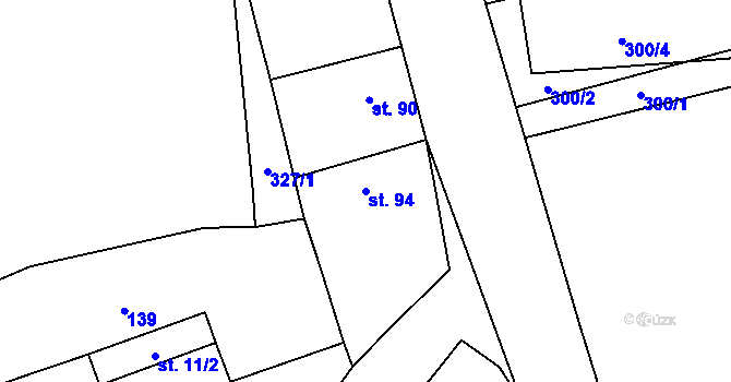 Parcela st. 94 v KÚ Neprobylice u Kutrovic, Katastrální mapa
