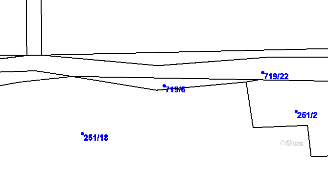 Parcela st. 719/6 v KÚ Neprobylice u Kutrovic, Katastrální mapa