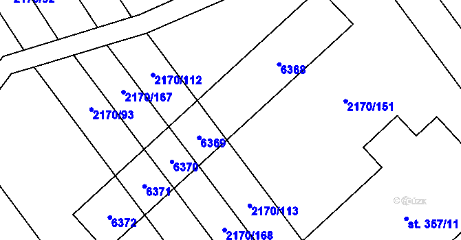Parcela st. 338/7 v KÚ Kuželov, Katastrální mapa