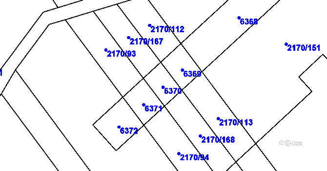 Parcela st. 338/9 v KÚ Kuželov, Katastrální mapa