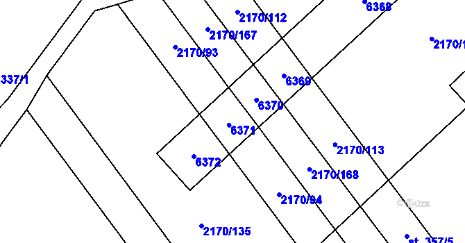 Parcela st. 338/10 v KÚ Kuželov, Katastrální mapa