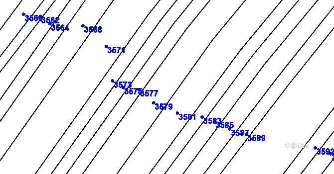 Parcela st. 200/1 v KÚ Kuželov, Katastrální mapa