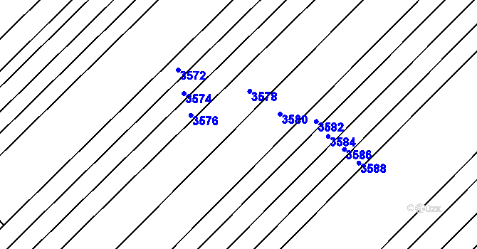 Parcela st. 200/19 v KÚ Kuželov, Katastrální mapa