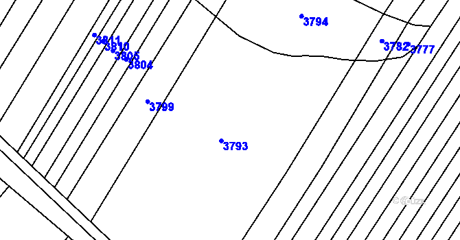 Parcela st. 550/2 v KÚ Kuželov, Katastrální mapa