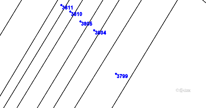 Parcela st. 550/110 v KÚ Kuželov, Katastrální mapa