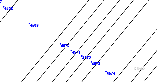 Parcela st. 950/45 v KÚ Kuželov, Katastrální mapa