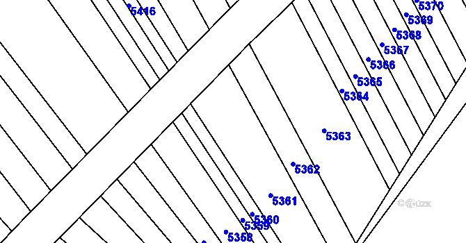 Parcela st. 1980/347 v KÚ Kuželov, Katastrální mapa