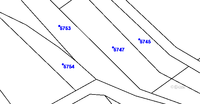 Parcela st. 2449/45 v KÚ Kuželov, Katastrální mapa