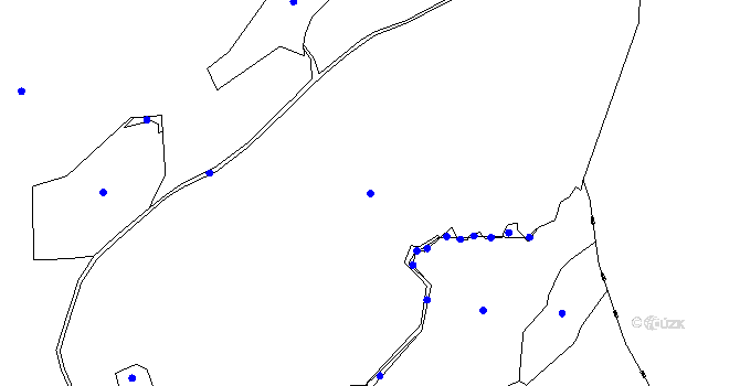 Parcela st. 245/3 v KÚ Kvaň, Katastrální mapa