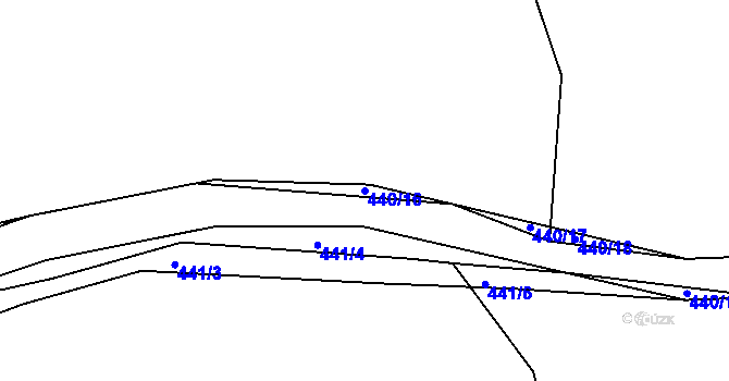 Parcela st. 440/16 v KÚ Kvaň, Katastrální mapa