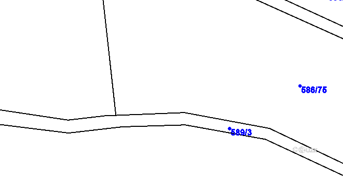 Parcela st. 586/72 v KÚ Kvaň, Katastrální mapa