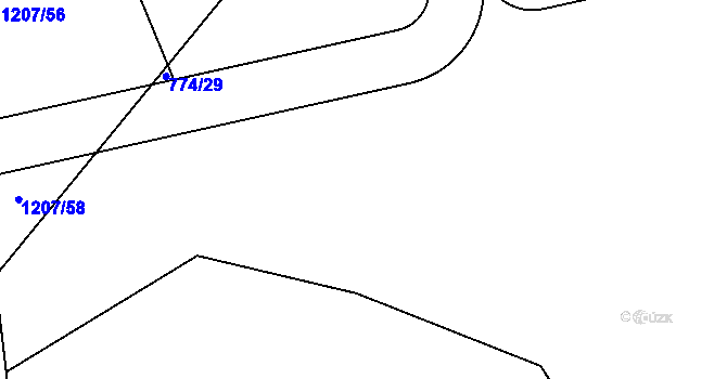 Parcela st. 774/13 v KÚ Kvaň, Katastrální mapa