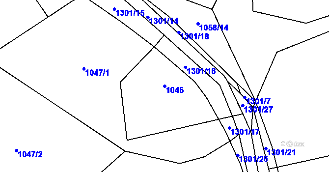 Parcela st. 1046 v KÚ Kvasejovice, Katastrální mapa