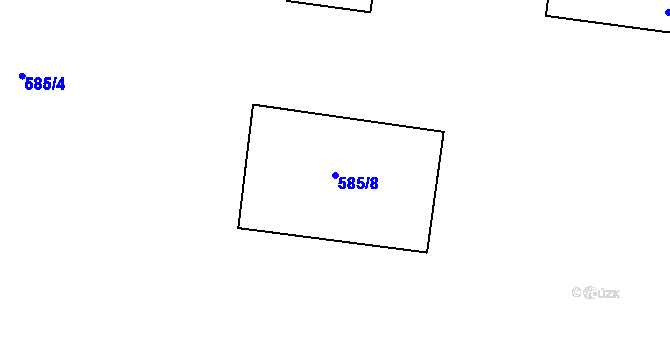 Parcela st. 585/8 v KÚ Měšetice, Katastrální mapa