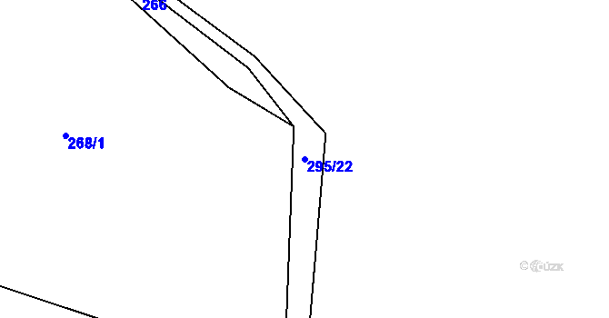 Parcela st. 295/22 v KÚ Měšetice, Katastrální mapa