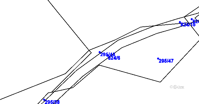 Parcela st. 295/48 v KÚ Měšetice, Katastrální mapa