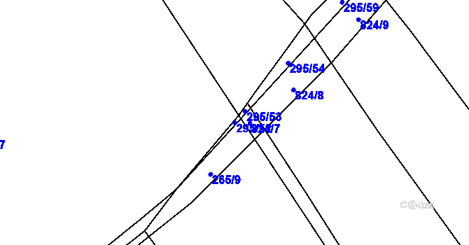 Parcela st. 295/52 v KÚ Měšetice, Katastrální mapa