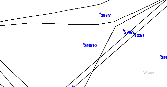 Parcela st. 298/10 v KÚ Měšetice, Katastrální mapa