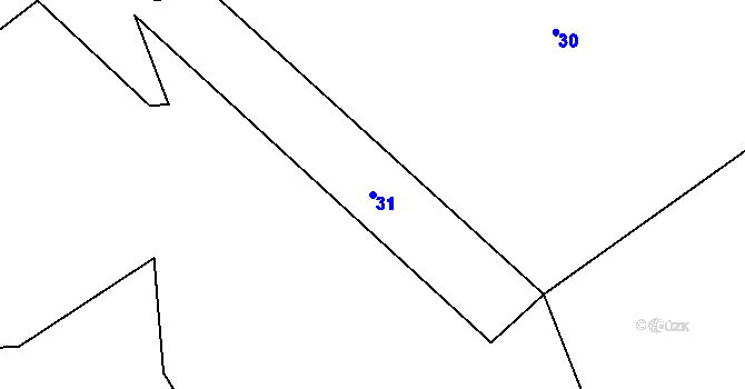 Parcela st. 31 v KÚ Veletín, Katastrální mapa