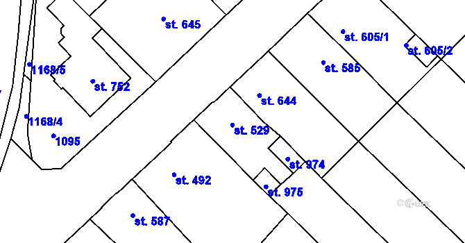 Parcela st. 529 v KÚ Kvasice, Katastrální mapa