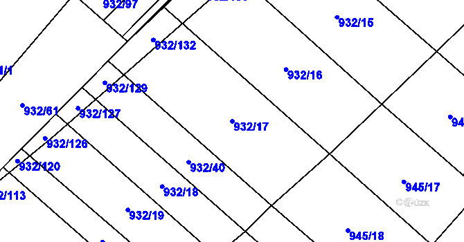 Parcela st. 932/17 v KÚ Kvasice, Katastrální mapa
