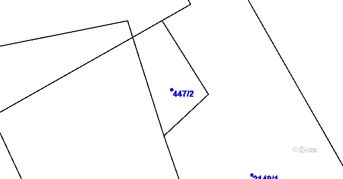 Parcela st. 447/2 v KÚ Kvasiny, Katastrální mapa
