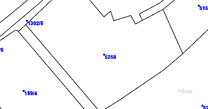 Parcela st. 5258 v KÚ Kvasiny, Katastrální mapa