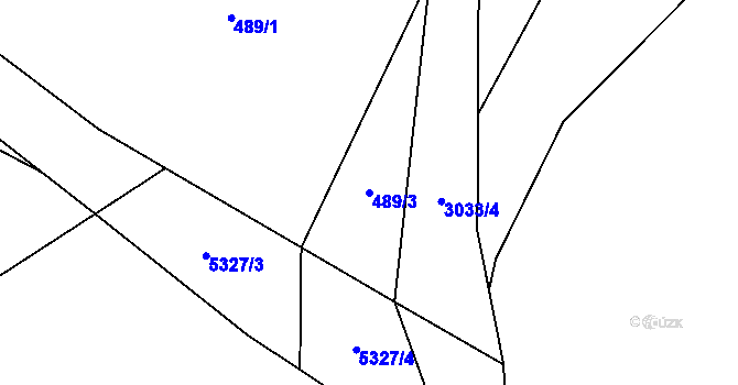 Parcela st. 489/3 v KÚ Kvasiny, Katastrální mapa