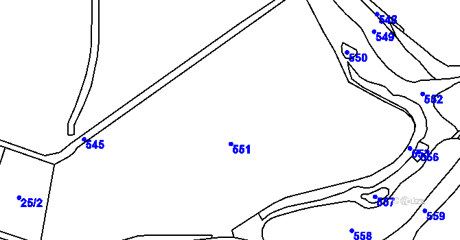 Parcela st. 25/1 v KÚ Kvasetice u Květinova, Katastrální mapa
