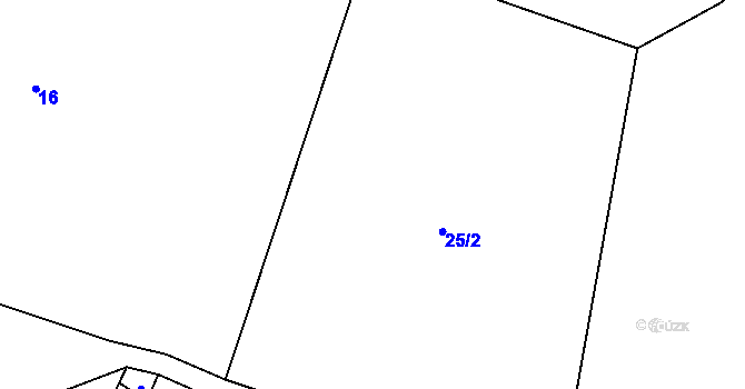 Parcela st. 25/2 v KÚ Kvasetice u Květinova, Katastrální mapa