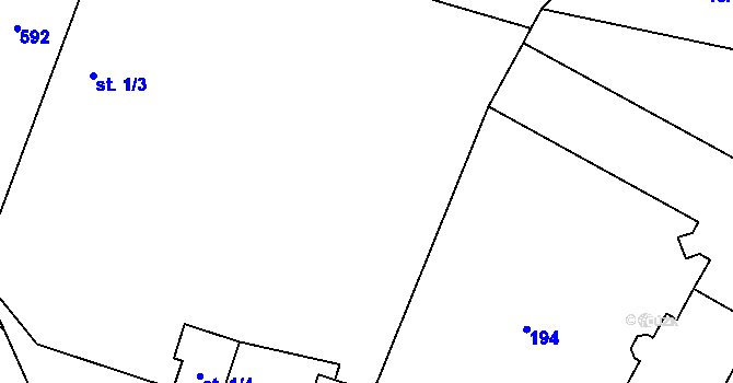 Parcela st. 41 v KÚ Kvasetice u Květinova, Katastrální mapa