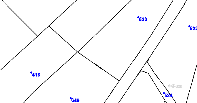 Parcela st. 60/1 v KÚ Kvasetice u Květinova, Katastrální mapa
