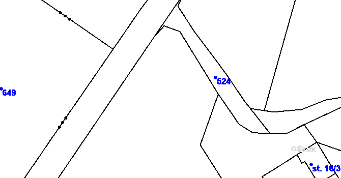 Parcela st. 69/4 v KÚ Kvasetice u Květinova, Katastrální mapa
