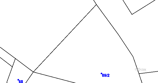 Parcela st. 69/6 v KÚ Kvasetice u Květinova, Katastrální mapa