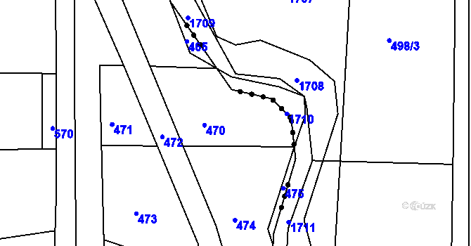 Parcela st. 53/11 v KÚ Květinov, Katastrální mapa