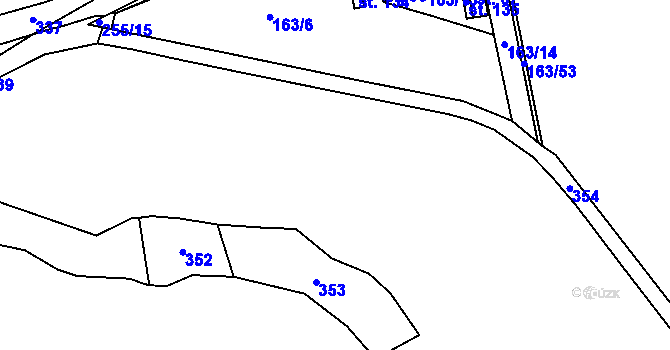 Parcela st. 162/1 v KÚ Květinov, Katastrální mapa