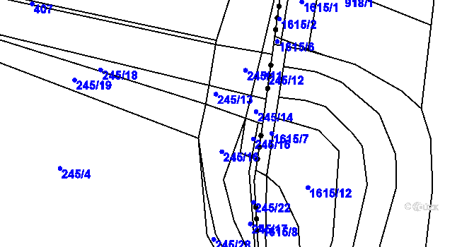 Parcela st. 245/21 v KÚ Květinov, Katastrální mapa