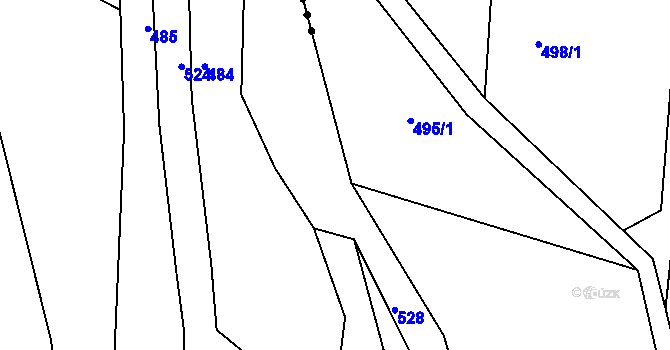 Parcela st. 271/2 v KÚ Květinov, Katastrální mapa