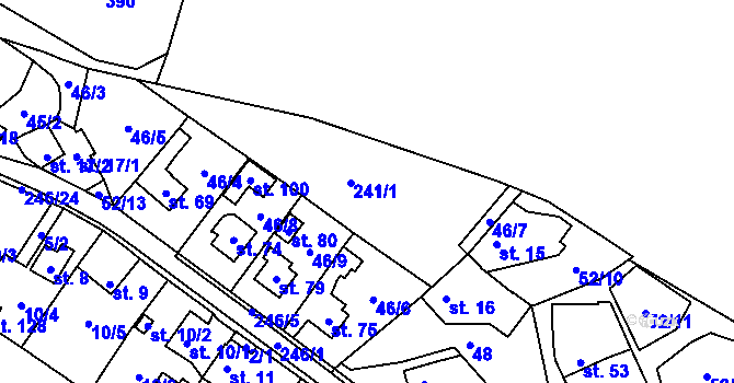 Parcela st. 241/6 v KÚ Květinov, Katastrální mapa