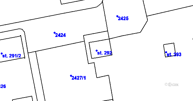 Parcela st. 292 v KÚ Květná, Katastrální mapa