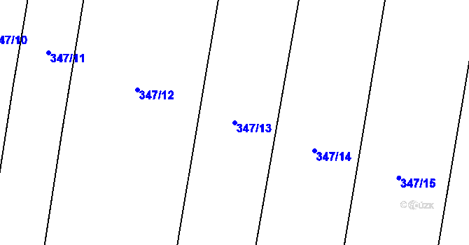 Parcela st. 347/13 v KÚ Květov, Katastrální mapa