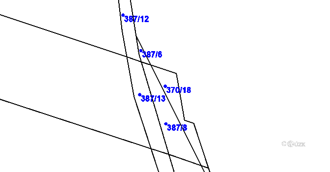 Parcela st. 370/18 v KÚ Květov, Katastrální mapa